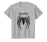 Marvel Spider-Man 2 Gamerverse Venom Spider T-Shirt, Enfant, Gris Chiné, 8 Ans