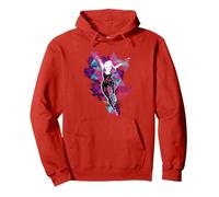 Marvel Spider-Man: Across The Spider-Verse Gwen Glitch Sweat à Capuche, Unisexe pour Adultes, Rouge, S