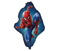 Marvel Spider-Man Ballon gonflable super size 68,5 x 88 cm Gonflable à l'hélium et à l'air avec ruban et paille en papier Produit sous licence officielle Marvel Décoration d'anniversaire d'enfant