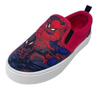 Marvel Spider-Man Baskets en toile à enfiler pour enfants filles et garçons - Chaussures légères et décontractées - Confortables - Pour l'école et les vacances - Tailles 36 à 4, Rouge, 8 UK Child