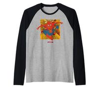 Marvel Spider-Man: Brand New Day Spider Sense City Skyline Manche Raglan