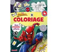 Marvel Spider-Man - Coloriage avec stickers offerts (Spider-Man fond vert) - Collectif - Hemma - broché - Document jeunesse