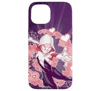 Marvel Spider-Man dans Le Spider-Verse Gwen Stacy Hearts Coque pour iPhone 15