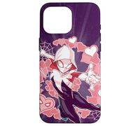 Marvel Spider-Man dans Le Spider-Verse Gwen Stacy Hearts Coque pour iPhone 16 Pro Max