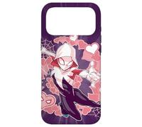 Marvel Spider-Man dans Le Spider-Verse Gwen Stacy Hearts Coque pour iPhone 17 Pro Max