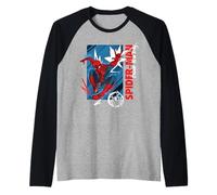 Marvel Spider-Man: Day Comic Panel of Spider-Man Manche Raglan