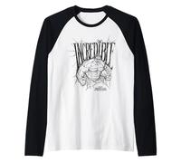 Marvel Spider-Man: Day Incredible Hulk Web Sketch Manche Raglan
