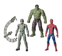 Marvel Spider-Man Day Titan Series, Pack de 3 Figurines Spider-Man, Hulk et Scorpion, Jouets de Super-héros pour Enfants, dès 4 Ans