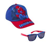 Marvel Spider-Man Ensemble Casquette de Baseball et Lunettes de Soleil pour Garçon, Lunettes de Soleil à Protection UV, Casquette pour Enfants