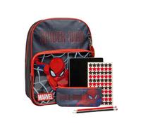 Marvel Spider-Man Ensemble sac à dos pour garçons - Sac d'école Spiderman avec trousse à crayons, autocollants et porte-clés, ensemble sac à dos pour enfants pour l'école primaire, sac à dos Spidey