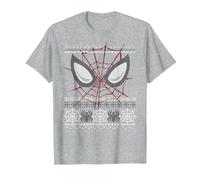 Marvel Spider-Man Eyes Ugly Pull de Noël T-Shirt, Homme, Gris Chiné, XXL