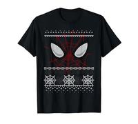 Marvel Spider-Man Eyes Ugly Pull de Noël T-Shirt, Homme, Noir, S