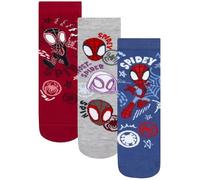 Marvel Spider-Man Garçon Chaussettes, Lot De 3 Avec Spidey, Spin Et Ghost-Spider, Socquettes Enfant En Coton, 37-40