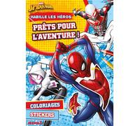 Marvel Spider-Man - Habille les héros - Prêts pour l'aventure ! - Bloc de coloriage et autocollants - Dès 5 ans