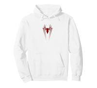 Marvel Spider-Man Icon Sweat à Capuche, Unisexe pour Adultes, Blanc, XL