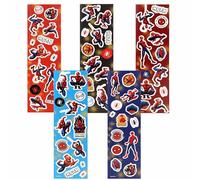 MARVEL Spider Man Jeu d'autocollants colorés, autocollants pour enfants, 5 feuilles (D)