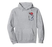 Marvel Spider-Man Left Chest Pocket Sweat à Capuche, Unisexe pour Adultes, Gris Chiné, M
