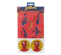 Marvel Spider-Man Lot de 2 feuilles de papier cadeau avec étiquettes