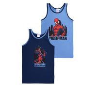 Marvel Spider-Man Lot de 2 maillots de corps pour garçon - Bleu, bleu, 134-140