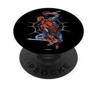 Marvel Spider-Man Modernized Pose Over Huge Web PopSockets PopGrip Interchangeable