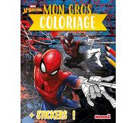 Marvel Spider-Man - Mon gros coloriage + stickers ! (Spider-Man et Kid Arachnid) - Collectif - Hemma - broché - Document jeunesse