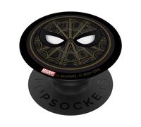 Marvel Spider-Man: No Way Home Black and Gold Spidey Mask PopSockets PopGrip Interchangeable