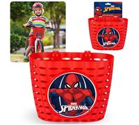 MARVEL Spider-Man Panier de guidon pour enfants, panier pour garçons pour vélo, trottinette 20x15x16 cm