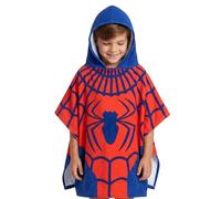 Marvel Spider-Man Poncho Serviette Garçons, Serviette de Plage de Bain à Capuche, Serviette de Natation Enfant