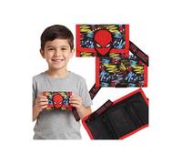 MARVEL Spider-Man PORTEFEUILLE pour garçon pour argent porte-monnaie à fermeture à scratch 8x13x1 cm