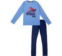 Marvel Spider-Man Pyjama garçon Ensemble pyjama manches longues haut avec pantalon bleu/noir 122/128