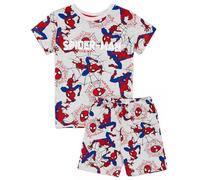 Marvel Spider-Man Pyjamas Garçons | T-Shirt à Manches Courtes et Short Gris Super-héros pour Enfants | Cadeaux de Marchandise de Personnage de Bande dessinée de Film