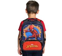 MARVEL Spider Man RENFORCÉ Sac à dos scolaire, CARTABLE pour garçon, pochette pour ORDINATEUR PORTABLE 41x30x15cm (Bleu marine Spider-Man)