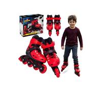 MARVEL Spider-Man Roller skates rouges et noirs réglables pour garçon, sûrs 34-37 EU 37