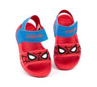 Marvel Spider-Man Sandals Enfants Toddlers | Curseurs de masque facial de super-héros pour garçons filles avec sangle de soutien | Chaussures d’été Red Blue Chaussures