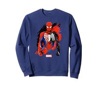 Marvel Spider-Man Symbiote Sweatshirt, Unisexe pour Adultes, Bleu Marine, XL
