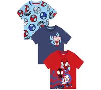 Marvel Spider-Man Tee Shirt Garçon, Spidey et Ses Amis T Shirt Garçon Lot de 3, Vêtements Enfant Garçon pour l’Été 5-6 Ans