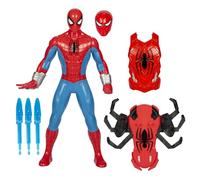 Marvel Spider-Man Thwip Blast Figurine Spider-Man avec Accessoires, Jouets de Super héros à l'échelle de 28 cm pour Enfants à partir de 4 Ans