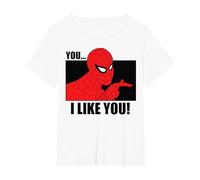 Marvel Spider-Man, tu me plais T-Shirt, Femme Grandes Tailles, Blanc, 2X