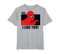Marvel Spider-Man, tu me plais T-Shirt, Homme Grandes Tailles, Gris Chiné, 2X Tall