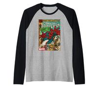 Marvel Spider-Man Vintage Comic Cover Manche Raglan