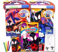 Marvel Spiderman Across The Spiderverse Lot de 3 livres de coloriage et d'activités, pack de jeu, plus | Livre de coloriage Spiderman Spider Verse