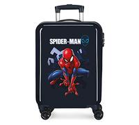 Marvel Valise cabine Spiderman Action – Rigide ABS 37x55x20 cm 34L Serrure à combinaison Bleu