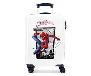 Marvel Spiderman Action Valise Trolley Cabine Bleu 37x55x20 cms Rigide ABS Serrure à combinaison 34L 2,6Kgs 4 roues doubles Bagage à main