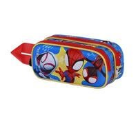 Marvel Spiderman Amazing-Trousse 3D Double, Rouge, 22 x 10 cm