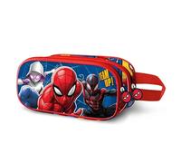 Marvel Spiderman Best Team-Trousse 3D Double, Bleu, 22 x 10 cm