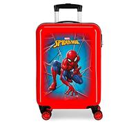Marvel Spiderman Black Valise Trolley Cabine Rouge 37x55x20 cms Rigide ABS Serrure à combinaison 34L 2,6Kgs 4 roues doubles Bagage à main