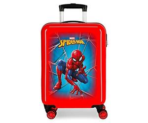 Marvel Spiderman Black Valise Trolley Cabine Rouge 37x55x20 cms Rigide ABS Serrure à combinaison 34L 2,6Kgs 4 roues doubles Bagage à main