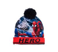 Marvel Spiderman Bonnet à pompon d'hiver chaud, rouge, 54