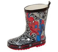 Marvel Spiderman Bottes en caoutchouc pour garçon - Noir - Tissage noir., 34 EU