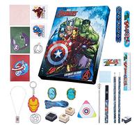 Marvel Spiderman Calendrier de L'avent 2025 Avengers Compte à Rebours Noel 24 Surprises Papeterie Enfant et Accessoires Sympas Stylo Porte-clés